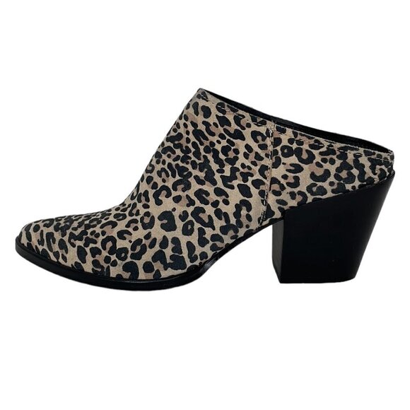 Dolce Vita Heels Bootie Shoes Cheetah Print Tan Black Size 7 - Picture 1 of 15